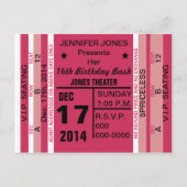 Ticket voor Fun Invitation Briefkaart (Voorkant)