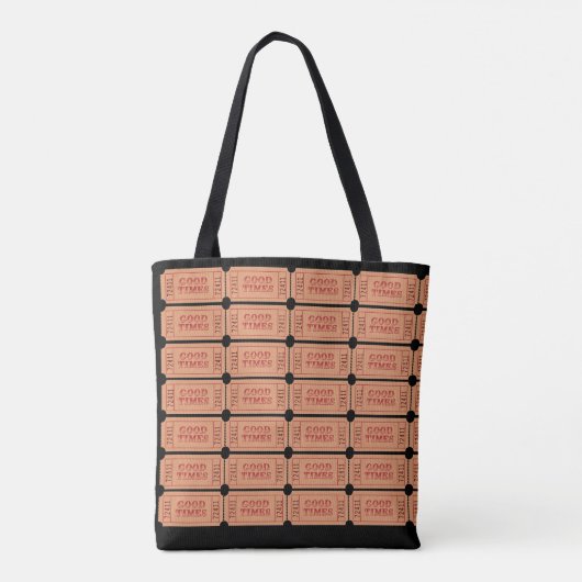 Ticket voor Goede Tijden Herhalend Patroon Tote Bag (Achterkant)