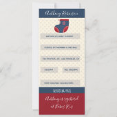 Ticket voor peuter Baby shower Nautical Boarding P Kaart (Achterkant)