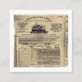 Ticket voor RMS Titanic 1912 (Voorkant)