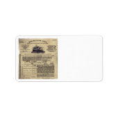 Ticket voor RMS Titanic 1912 Etiket (Voorkant)
