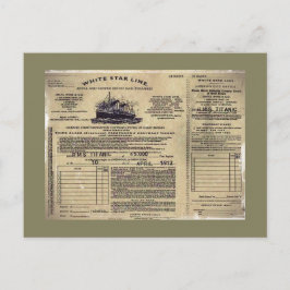 Ticket voor RMS Titanic 1912 Feestdagenkaart