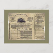 Ticket voor RMS Titanic 1912 Feestdagenkaart (Voorkant)