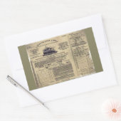 Ticket voor RMS Titanic 1912 Rechthoekige Sticker (Envelop)