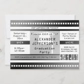 Ticket voor toelating van zwarte/witte GraduPartij Kaart (Voorkant)