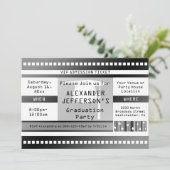 Ticket voor toelating van zwarte/witte GraduPartij Kaart (Staand voorkant)