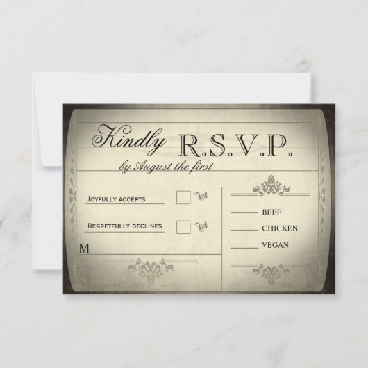  Ticket Wedding RSVP (Voorkant)
