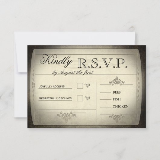  Ticket Wedding RSVP (Voorkant)