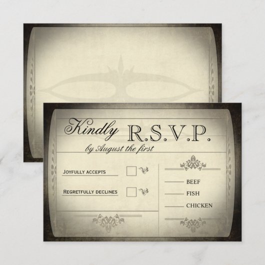 Ticket Wedding RSVP (Voorkant / Achterkant)