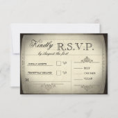  Ticket Wedding RSVP Kaartje (Voorkant)