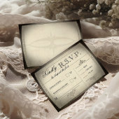  Ticket Wedding RSVP Kaartje