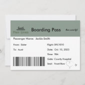 Ticket Zwangerschap Aankondiging voor Familie (Voorkant)