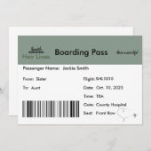 Ticket Zwangerschap Aankondiging voor Familie (Voorkant / Achterkant)