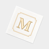 ticketgrensmonogram folie servetten (Links)