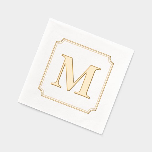 ticketgrensmonogram folie servetten (Links)