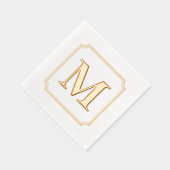 ticketgrensmonogram folie servetten (Rechts)