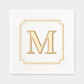 ticketgrensmonogram folie servetten (Voorkant)