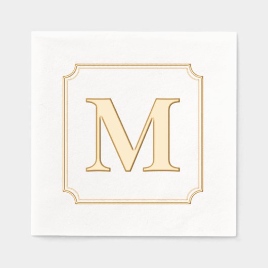 ticketgrensmonogram folie servetten (Voorkant)