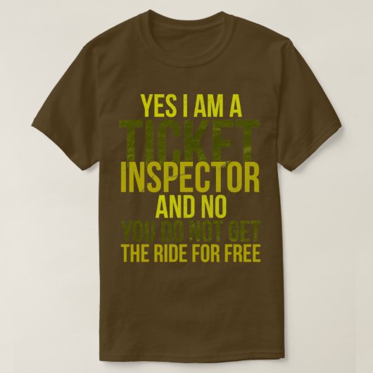 Ticketinspecteur in de tram van de metro t-shirt (Design voorkant)