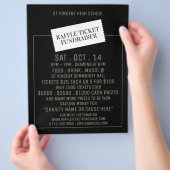 Ticketontwerp, loterijticket fondsenwervingsactie flyer (Hand)