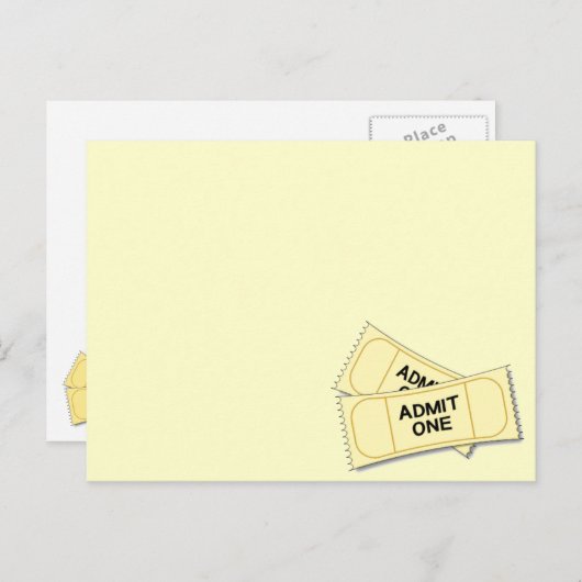 Tickets Briefkaart (Voorkant / Achterkant)