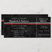 Tickets met zwarte witte en rode Jack en Jill Show (Voorkant / Achterkant)