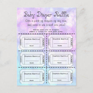 Tickets van baby-luier Raffle (Jongen of Meisje) Briefkaart