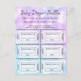 Tickets van baby-luier Raffle (Jongen of Meisje) Briefkaart