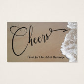 Tickets van de Bar van de Gebeurtenis van de Foto  Visitekaartjes (Achterkant)