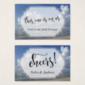 Tickets van de Drink van het Beach-Thleed Wedding Visitekaartje (Voorkant /achterkant)