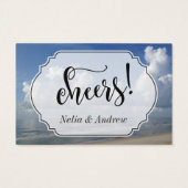 Tickets van de Drink van het Beach-Thleed Wedding Visitekaartje (Achterkant)