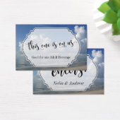 Tickets van de Drink van het Beach-Thleed Wedding Visitekaartje (Bureau)