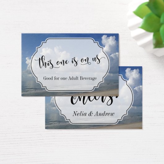 Tickets van de Drink van het Beach-Thleed Wedding Visitekaartje (Bureau)