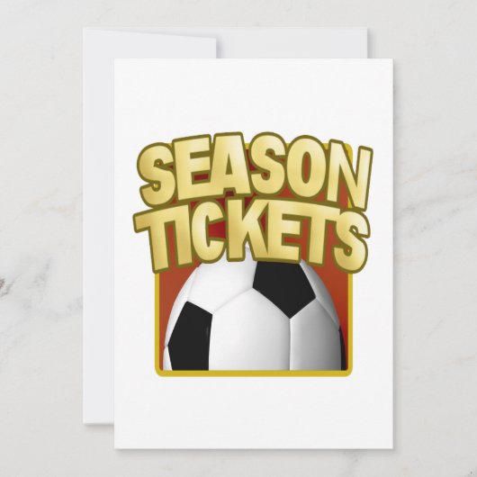 Tickets van het seizoen van de voetbalsport kaart (Voorkant)