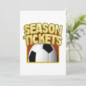Tickets van het seizoen van de voetbalsport kaart (Staand voorkant)