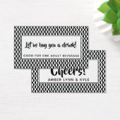 Tickets van het zwarte & Witte Retropatrospatroon Visitekaartje (Bureau)