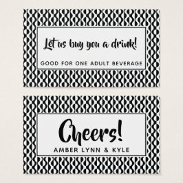 Tickets van het zwarte & Witte Retropatrospatroon Visitekaartje