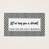 Tickets van het zwarte & Witte Retropatrospatroon Visitekaartje (Voorkant)