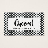 Tickets van het zwarte & Witte Retropatrospatroon Visitekaartje (Achterkant)