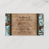 Tickets van stag en Doe Perzikschildpadden Blauw (Achterkant)