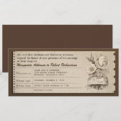 Tickets Vintage bruiloft uitnodigingen (Voorkant / Achterkant)