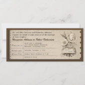 Tickets Vintage bruiloft uitnodigingen (Voorkant)