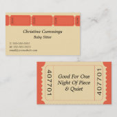 Tickets Visitekaartje (Voorkant / Achterkant)