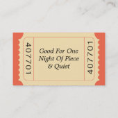 Tickets Visitekaartje (Achterkant)