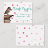 Tickets voor Baby showers boeken van Cute Owl Raff Informatiekaartje (Voorkant / Achterkant)
