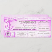 tickets voor bruiloft met RSVP Kaart (Voorkant / Achterkant)