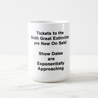 Tickets Voor De Zesde Grote Uitsterving Koffiemok