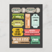 Tickets voor filmtoelating briefkaart (Voorkant)