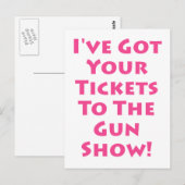 Tickets voor het pistool show! briefkaart (Voorkant / Achterkant)