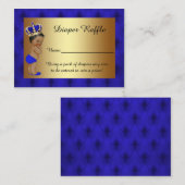 Tickets voor Little Prince Diaper Raffle Informatiekaartje (Voorkant / Achterkant)